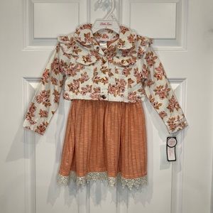 Little Lass Dress & Jean Jacket Set Size‎ 3T NWT